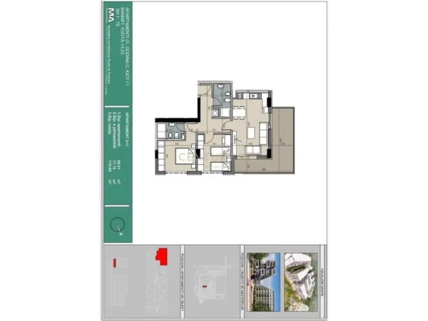 Tirane, shitet apartament 2+1+Ballkon Kati 1, 119 m² 119.000 € (univers city)