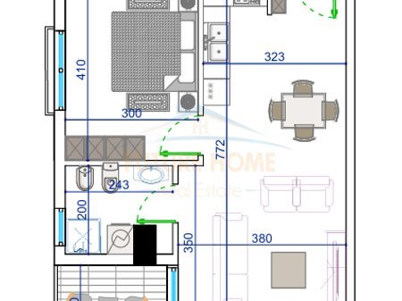 Durres, shitet apartament 1+1 Kati 2, 62 m² 80.800 € 