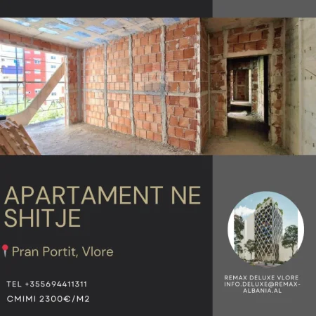 Vlore, shitet apartament 1+1 Kati 6, 80 m² (Rr. pranë Portit të Vlorës)