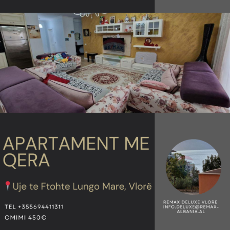 jepet me qera apartament 2+1 , 103 m² 450 € (Ujë i Ftohtë – Lungo Mare, Vlorë)