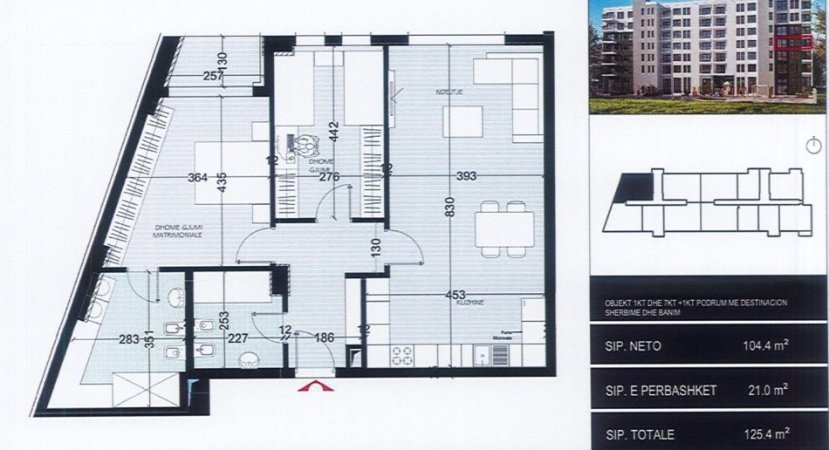 Tirane, shitet apartament 2+1 Kati 3, 125 m² 138.000 € (PASKUQAN)