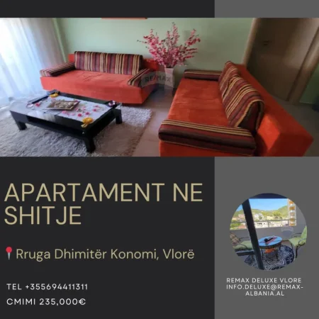 Vlore - Lungomare, shitet apartament 2+1 Kati 4, 92 m² 235.000 € (Lungomare, Rruga Dhimitër Konomi, Vlorë)