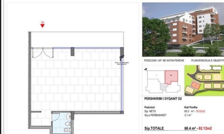 Tirane, shitet dyqan Kati 0, 79 m² 163.000 € (LIQENI I THATE)