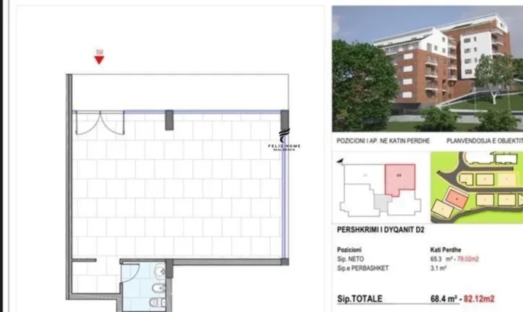 Tirane, shitet dyqan Kati 0, 79 m² 163.000 € (LIQENI I THATE)