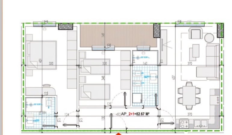 Tirane, shitet apartament 2+1+Ballkon Kati 6, 96 m² 67.000 € (KAMEZ)