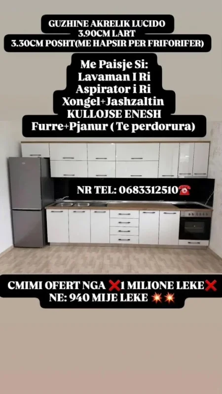 Tirane,  Guzhina te reja akreliku bashk me paisje . Super Cmime 1.001 €