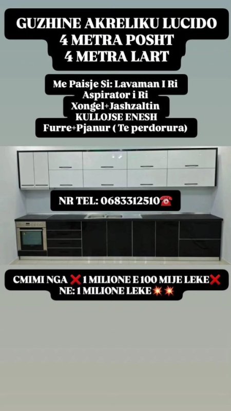 Tirane,  Guzhina te reja akreliku bashk me paisje . Super Cmime 1.001 €