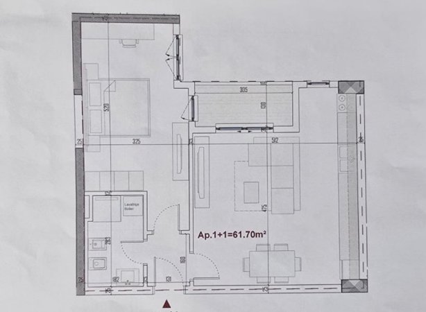 Tirane, shitet apartament 1+1+Ballkon , 71 m² 74.801 € (Ringside Residences, Paskuqan)