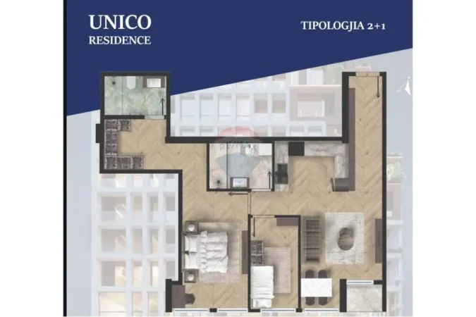 Tirane, shitet apartament 2+1 , 108 m² 540.000 € (Blloku, Tiranë)