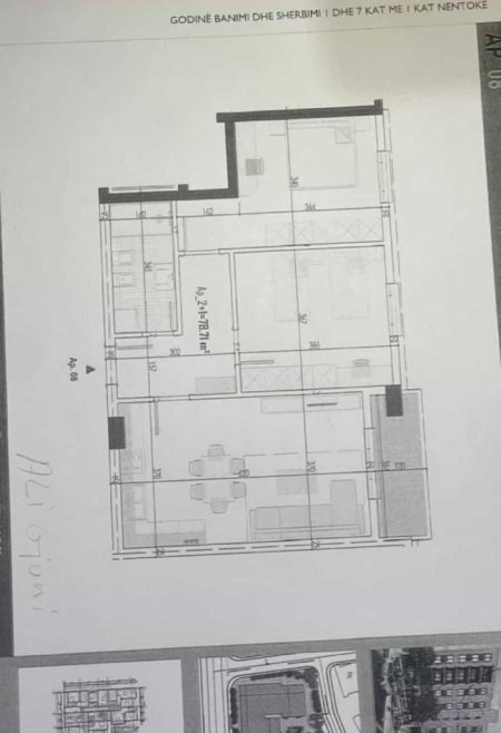 Tirane, shitet apartament 2+1 Kati 3, 90 m² 