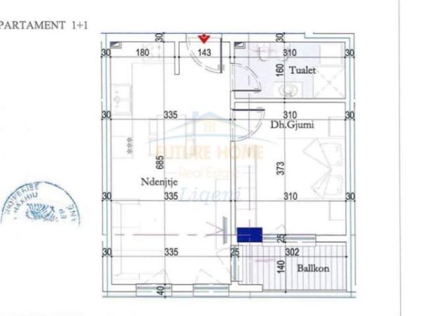 Tirane, shitet apartament 1+1 Kati 3, 60 m² 65.000 Euro (Pran Casa Italia)