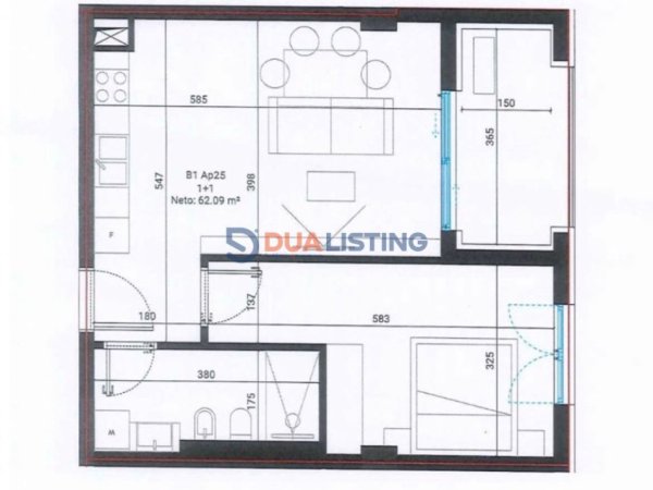 Dhermi - Palase, shitet apartament 1+1 Kati 2, 73 m² 219.800 € (Square Village)