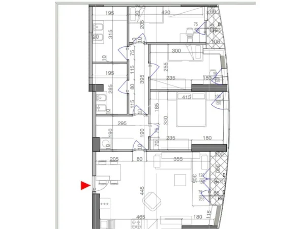Tirane, shitet apartament 3+1 Kati 9, 111 m² 199.600 € (REZIDENCA “TWISTER PALACE” NE “DON BOSKO”)