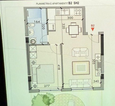 Tirane, shitet apartament 1+1 Kati 1, 56 m² 132.500 € (TEG)