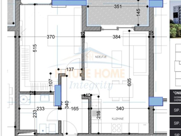 Tirane, shitet apartament 1+1 Kati 5, 74 m² 80.960 € (BelFiore Residence II)