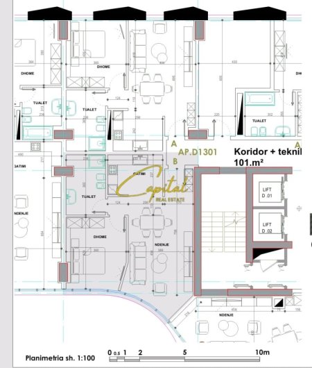 Tirane, shitet apartament 1+1 Kati 13, 98 m² 344.000 € (EKSPOZITA BUILDING)