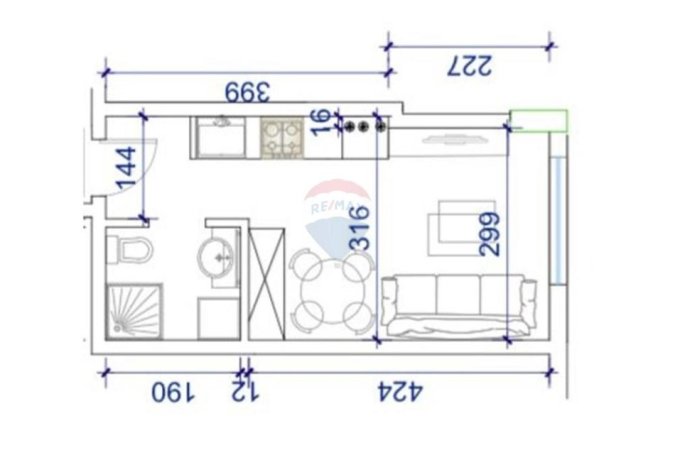 Tirane, shitet garsonier , 26 m² 46.999 € (Kavaje, Qerret)