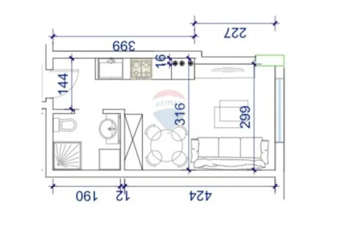 Tirane, shitet garsonier , 26 m² 46.999 € (Kavaje, Qerret)