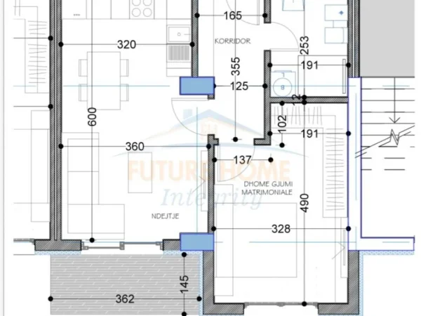 Shqiperi, shitet apartament 1+1+Ballkon Kati 5, 70 m² 76.120 € (PASKUQAN)