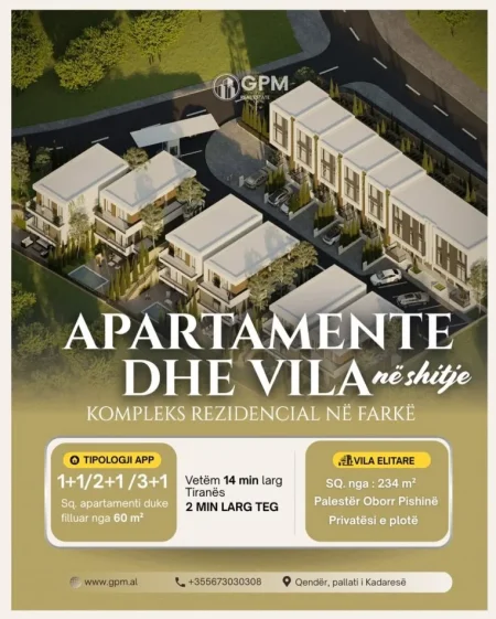 Tirane, shitet apartament 1+1 , 60 m²