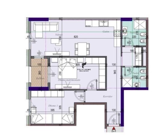 Tirane, shitet apartament 2+1 Kati 7, 115 m² 150.000 € (LAPRAKE)