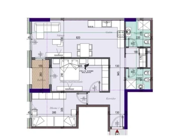 Tirane, shitet apartament 2+1 Kati 7, 115 m² 150.000 € (LAPRAKE)