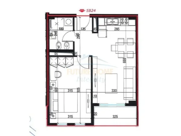 Tirane, shitet apartament 1+1+Ballkon Kati 2, 68 m² 91.000 € (QTU)