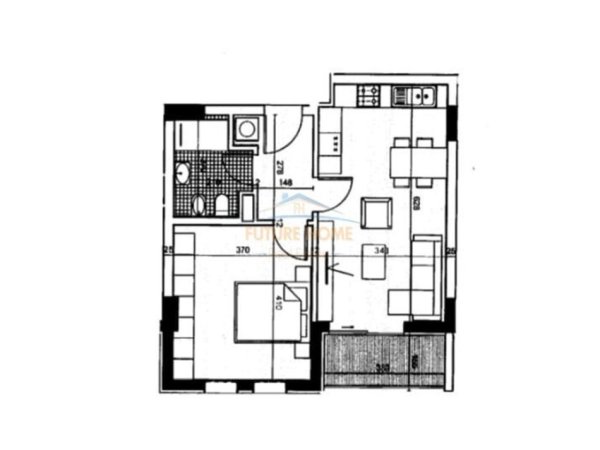 Tirane, shitet apartament 1+1 Kati 6, 69 m² 77.000 € (Kompleksi Univers City, Tiranë)