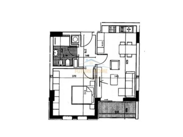 Tirane, shitet apartament 1+1 Kati 6, 69 m² 77.000 € (Kompleksi Univers City, Tiranë)