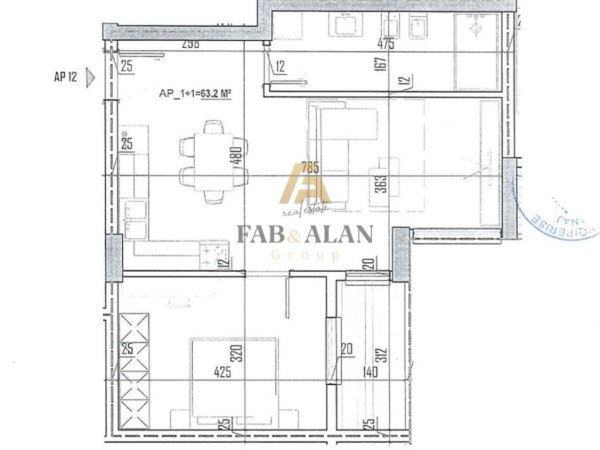 Tirane, shitet apartament 1+1 Kati 2, 74 m² 83.550 € (Paskuqan)