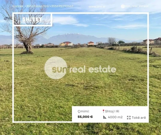 Shkoder, shitet toke , 4.000 m² 55.000 € 