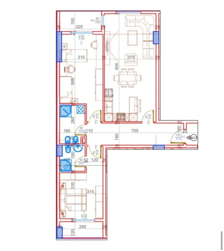 Tirane, shitet apartament 2+1 Kati 4, 118 m² 105.900 € (Kamez)
