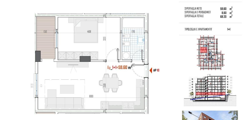 Shitet Apartament 1+1 ne Paskuqan, Afer Unazës,   63.426 €uro