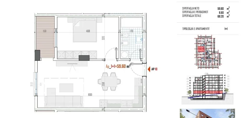 Shitet Apartament 1+1 ne Paskuqan, Afer Unazës,   63.426 €uro MUNDESI ME KESTE