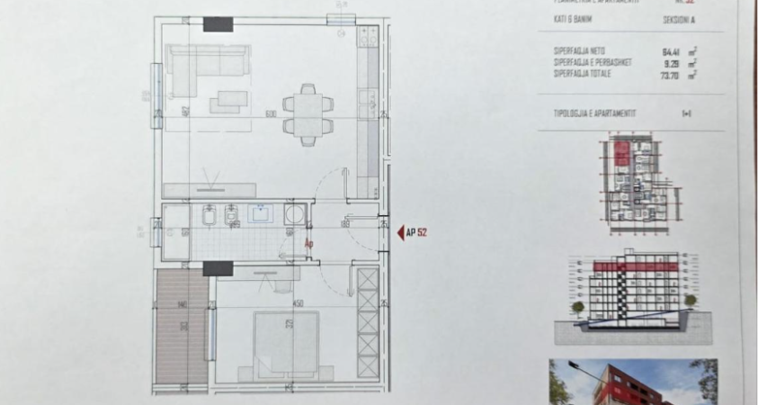 Shitet Apartament 1+1 ne Paskuqan, Afer Unazës, 68.541 €uro
