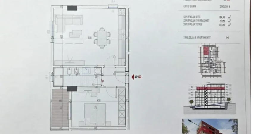 Shitet Apartament 1+1 ne Paskuqan, Afer Unazës, 68.541 €uro