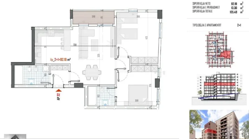 📢 Shitet Apartament 2+1 ne Paskuqan, Afer Unazës  98.105 €uro