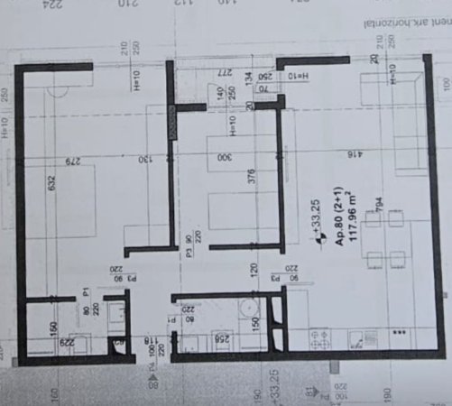 Tirane, jepet me qera apartament 2+1 Kati 9, 118 m² 