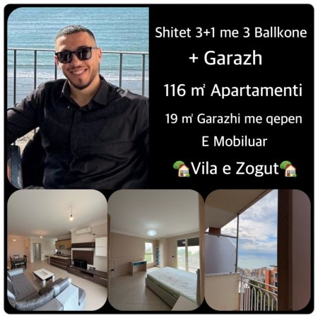 Durres, shes 3+1+Ballkon Kati 6, 116 m² (VILA ZOGUT 0692039456)