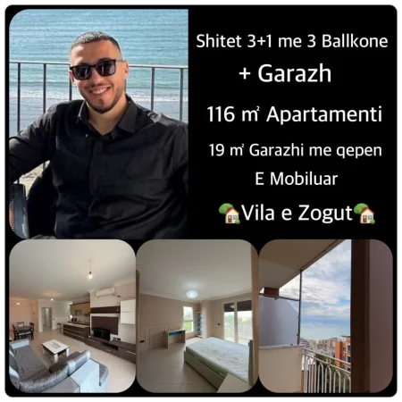 Durres, shes 3+1+Ballkon Kati 6, 116 m² (VILA ZOGUT 0692039456)