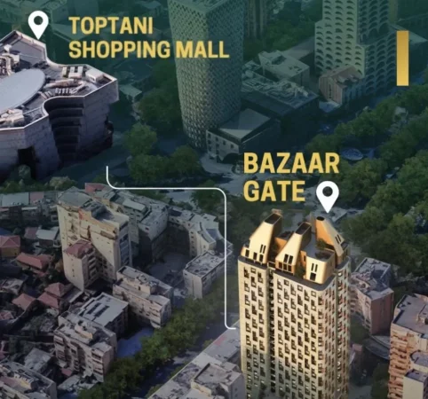 Opsioni më i Mirë (100% OKAZION - 2908€/m2🔥 +Pagesë me KËSTE: 1+1, 76m2 (📍SHESHI SKENDERBEJ - 9 KATESHET, Pazari ri - Bazaar Gate) Në zemër të Tiranës || 216.500€