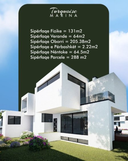 SHITET: Vile (📍Turquoise Marina- Gjiri Lalezit🌊) CMIM I CMEND (1923€/m2🔥) Nd: 262m² + Tr: 288m² | 5 Dh. Gjumi+2WC+ Verande + Oborr _Nxitoniiiiiii