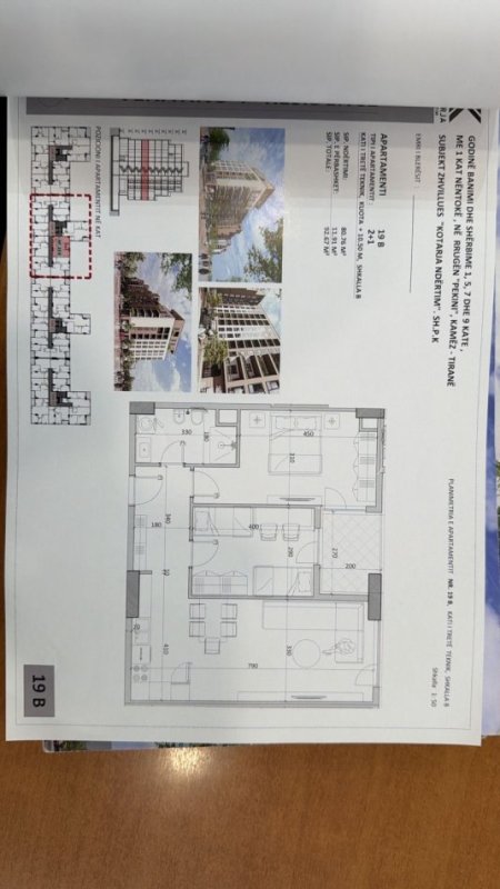 Shqiperi, shitet apartament 2+1 Kati 9, 95 m² 