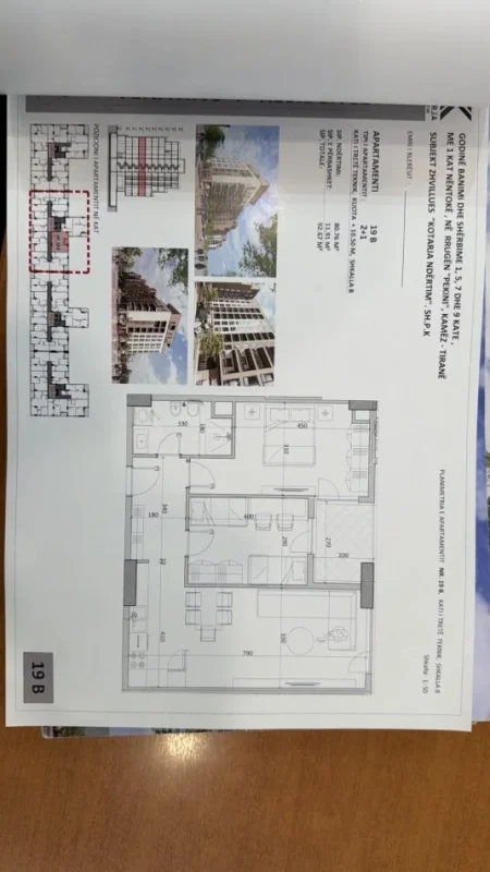 Shqiperi, shitet apartament 2+1 Kati 9, 95 m² 