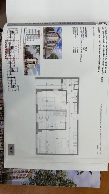 Shqiperi, shitet apartament 2+1 Kati 9, 95 m² 