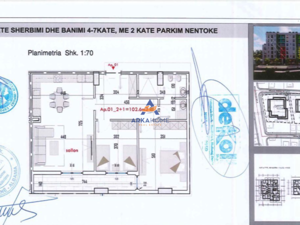 Tirane, shitet 2+1+Ballkon Kati 6, 118 m² 112.100 € 
