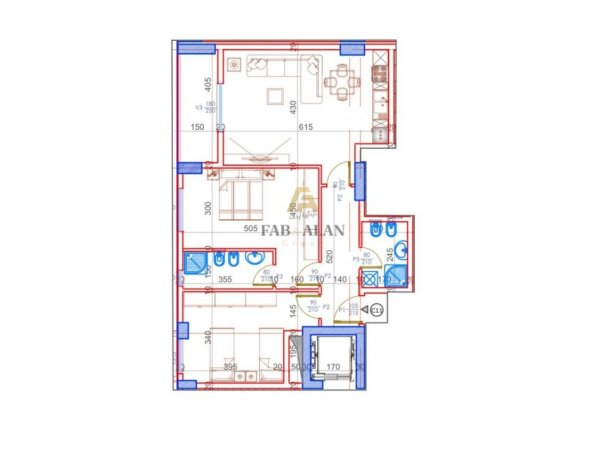 Tirane, shitet apartament 2+1 Kati 3, 109 m² 97.900 € (Kamez)