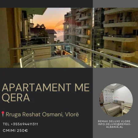 Vlore - Lungomare, jepet me qera apartament 1+1 Kati 5, 60 m² 250 € (Rruga Reshat Osmani)