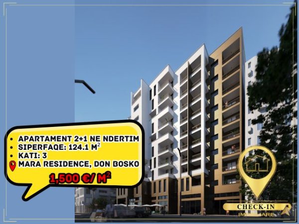 Tirane, shitet apartament 2+1+Aneks+Ballkon , 124 m² 186.000 € (Don Bosko)