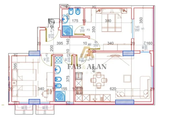 Tirane, shitet apartament 2+1 Kati 4, 97 m² 87.170 € (Kamez)